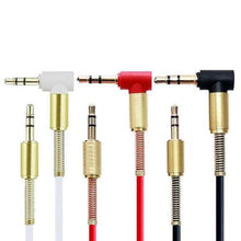 Load image into Gallery viewer, 30pcs Spring 3.5 Jack Aux Cable 3.5 mm to 3.5mm Audio Cable Male to Male Kabel Gold Plug Car Aux Cord for iphone Samsung xiaomi

